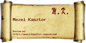 Mezei Kasztor névjegykártya